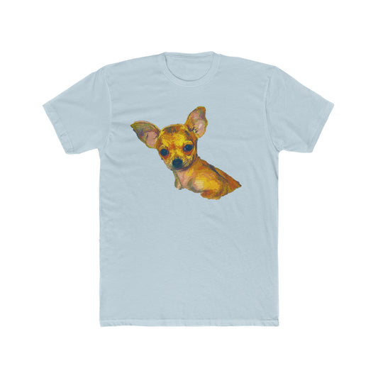 Chihuahua 'Belle' Men's Fitted Cotton Crew Tee