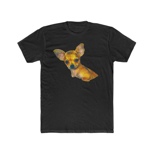 Chihuahua 'Belle' Men's Fitted Cotton Crew Tee