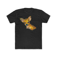 Chihuahua 'Belle' Men's Fitted  Cotton Crew Tee