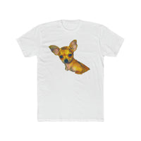 Chihuahua 'Belle' Men's Fitted  Cotton Crew Tee