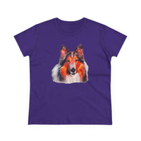Collie - Rough Coated - Women's Midweight Cotton Tee