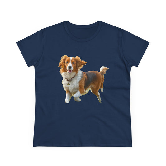 Nederlandse Kooikerhondje   Women's Midweight Cotton Tee