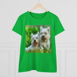 Westies - West Highland Terriers Women's Midweight Cotton Tee