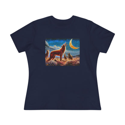 Coyotees in Moonlight Women's Relaxed Fit Cotton Tee