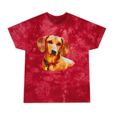 Dachshund 'Daisy' Unisex Cotton Tie-Dye Tee, Crystal