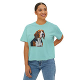 American English Coonhound Women's Oversized Boxy Tee