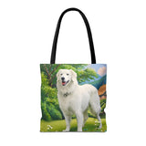 Hungarian Kuvasz Canvas Tote Bag — Kuvasz Dog Print