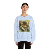 Sleepy Brucie the Cat - Unisex 50/50 Crewneck Sweatshirt