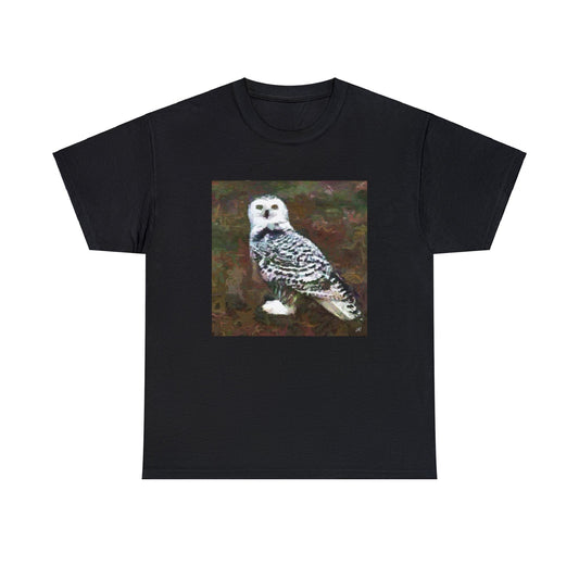 Snowy White Owl Unisex Heavy Cotton Tee