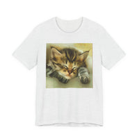 Sleepy Brucie The Cat - Unisex Jersey Short Sleeve Tee