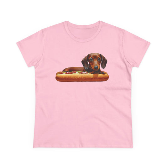Dachshund Delight Women's Midweight Cotton Tee