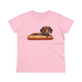 Dachshund Delight Women's Midweight Cotton Tee