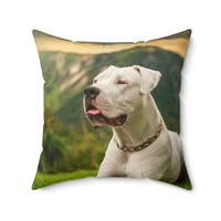 Dogo Argentino Spun Polyester Square Pillow