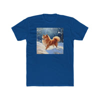 Finnish Spitz - Men's Fitted Cotton Crew Tee