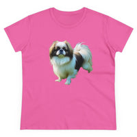 Japanese Chin Women's Artistic Midweight Cotton Tee