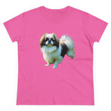 Japanese Chin Women's Artistic Midweight Cotton Tee