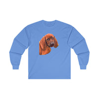 Redbone Coonhound - Unisex Cotton Long Sleeve Tee