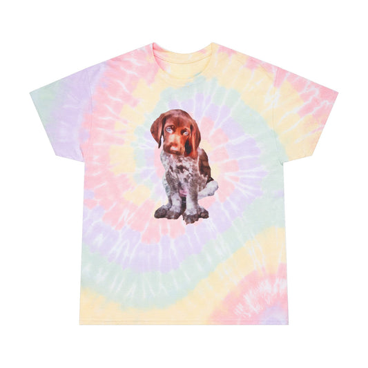 German Shorthair Pointer Unisex Tie-Dye Tee, Spiral