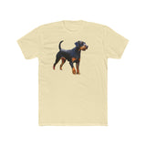 Deutscher Jagdterrier - Men's Fitted Cotton Crew Tee