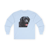 Black Labrador Retriever 'Rizzo' Unisex Cotton Long Sleeve Tee