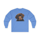 Chocolate Labrador Retriever Puppy Cotton Long Sleeve Tee