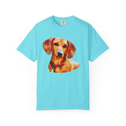 Dachshund 'Daisey' Unisex Relaxed Fit Garment-Dyed T-shirt