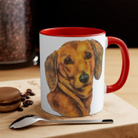 Dachshund 'Doxie 1' Accent Coffee Mug, 11oz
