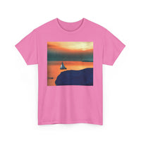 Kastro Sunset (Sifnos Island, Greece) Unisex Heavy Cotton Tee