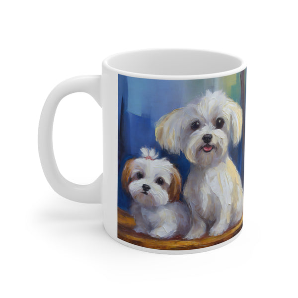Maltese Puppies Ceramic Mug 11oz