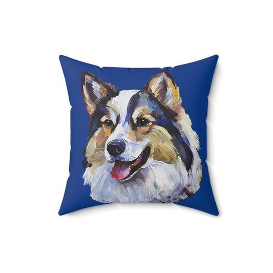 Alaskan Klee Kai Spun Polyester Elegance Throw Pillow