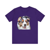 Australian Shepherd 'Blue Merle' Unisex Jersey Short Sleeve Tee
