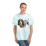 Blue Tick Coonhound Unisex Cotton Tie-Dye Tee, Cyclone