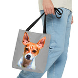 Chic Rat Terrier Polyester Tote Bag