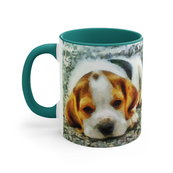 English Foxhound 'Sacha' Accent Coffee Mug, 11oz