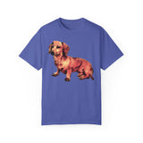 Dachshund 'Simone' Unisex Relaxed Fitted Garment-Dyed T-shirt