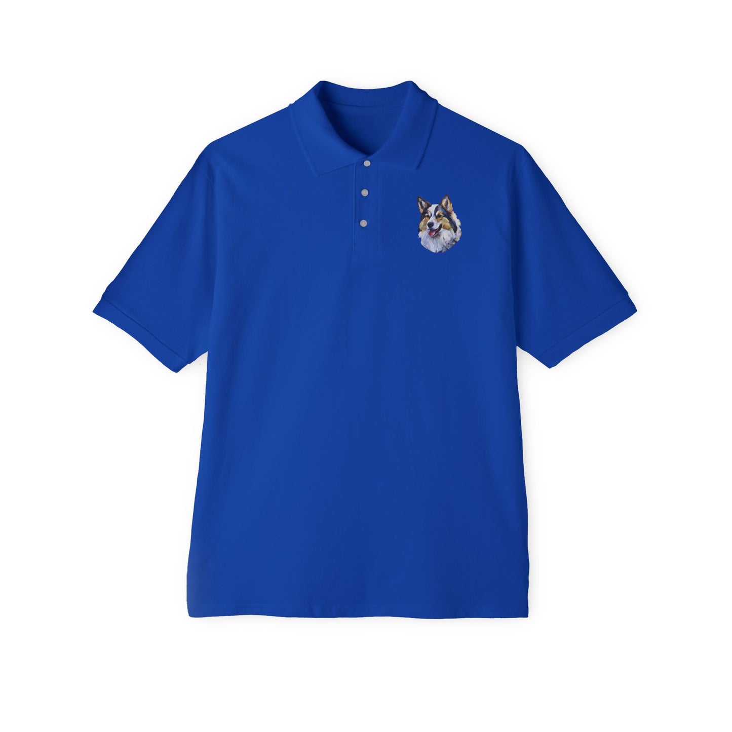Alaskan Klee Kai Men's Piqué Polo Shirt - Elegance in Comfort