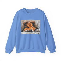 Shetland Sheepdog 'Sleepy Sheltie' Unisex 50/50 Crewneck Sweatshirt