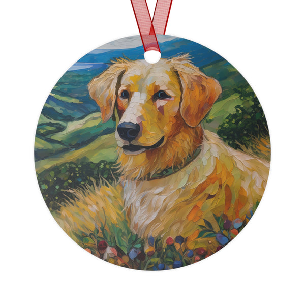 Golden Retriever Puppy Metal Ornaments