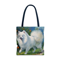 Japanese Spitz Polyester Tote Bag (AOP)