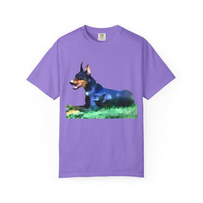 Doberman Pinscher 'Lina' Unisex Relaxed Fit Garment-Dyed T-shirt