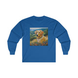 Golden Retriever #3 - Unisex Cotton Long Sleeve Tee