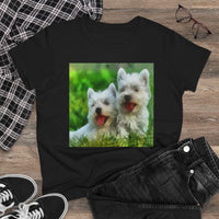 Westies - West Highland Terriers Women's Midweight Cotton Tee