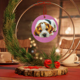 'Sasha' English Foxhound Metal Ornaments