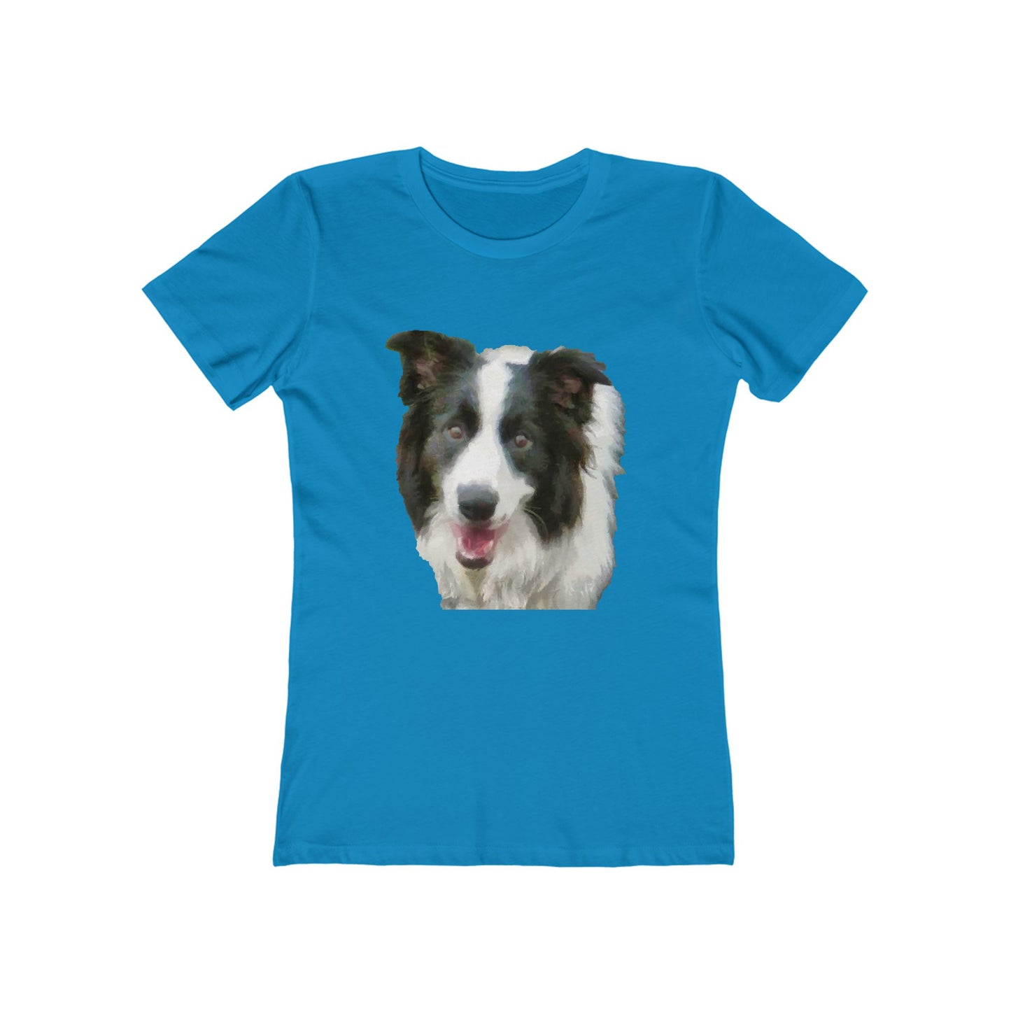 Border Collie 'Archie' - Women's Slim Fit  Ringspun Cotton T-Shirt