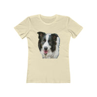 Border Collie 'Archie' - Women's Slim Fit  Ringspun Cotton T-Shirt