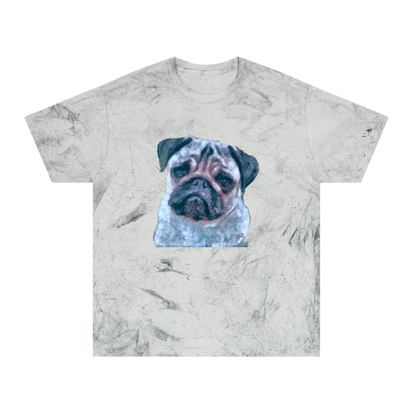 Pug 'Pompey' Unisex Cotton  -  Color Blast T-Shirt