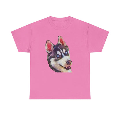 Siberian Husky 'Iditarod' Unisex Heavy Cotton Tee