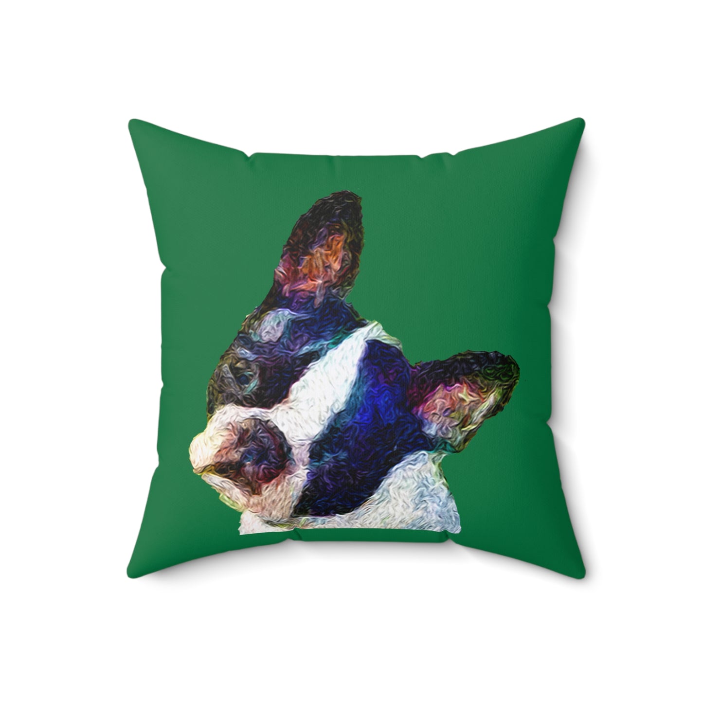 Boston Terrier 'Skipper' Spun Polyester Throw Pillow