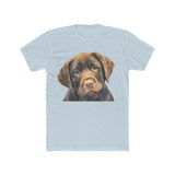 Chocolate Labrador Retriever Men's FItted Cotton Crew Tee