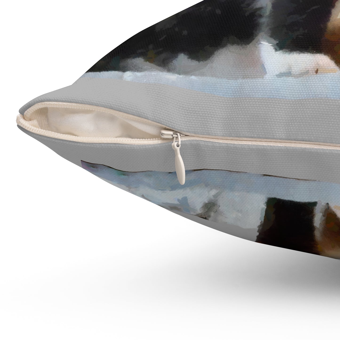 Cat from Hydra - Spun Polyester Throw Pillow